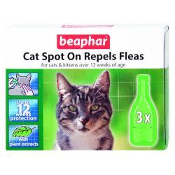 Beaphar Cat Spot On Repels Fleas - 3 Pack - North East Pet Shop Beaphar