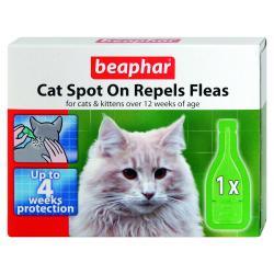 Beaphar Cat Spot On Repels Fleas - North East Pet Shop Beaphar