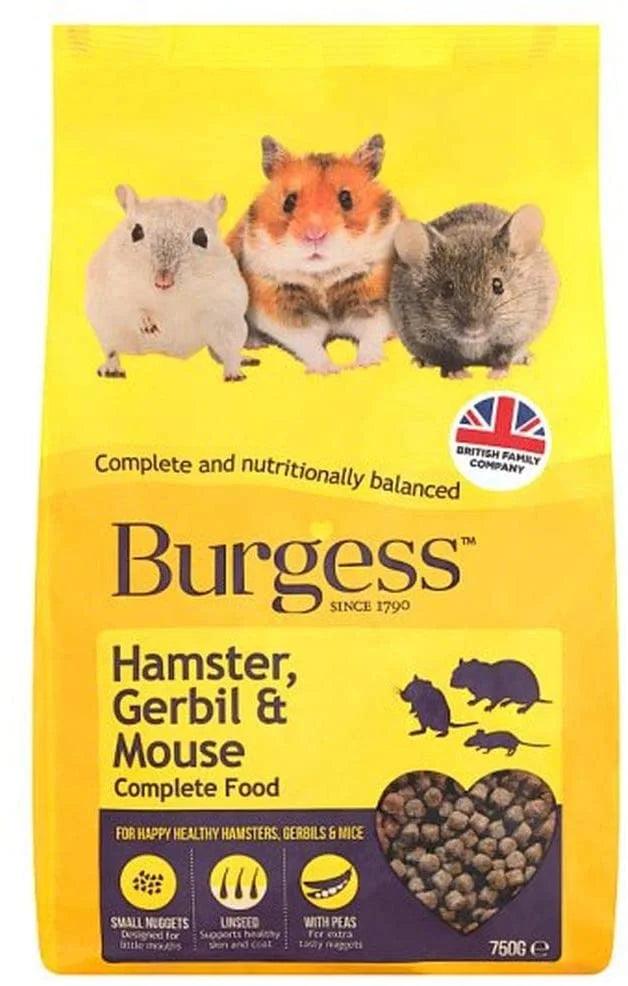Burgess Hamster, Gerbil & Mouse Complete Food - North East Pet Shop Burgees Excel