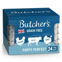 Butchers Puppy Perfect Trays 24pack, 150g - North East Pet Shop Butchers