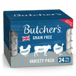 Butchers Variety Recipes Trays 24pack, 150g - North East Pet Shop Butchers