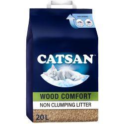 Catsan Wood Comfort Non Clumping Cat Litter, 20ltr - North East Pet Shop Catsan