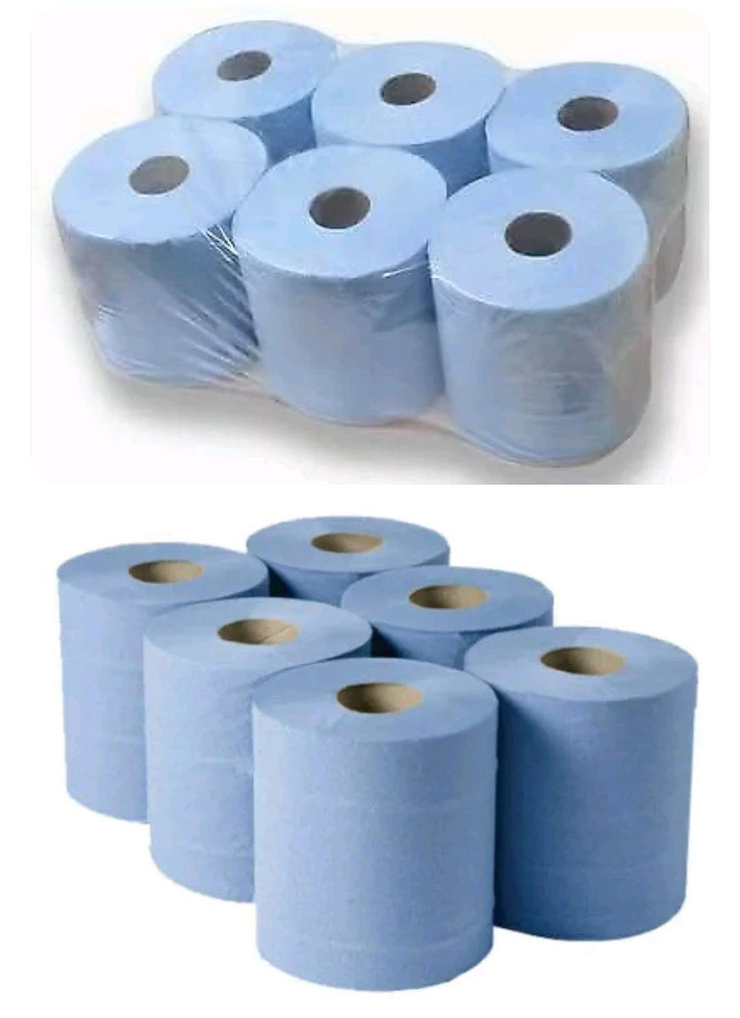 Centrefeed Blue Roll Paper Wipes 6 Pack - North East Pet Shop EC.