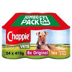 Chappie JUMBO PACK Adult Wet Dog Food Tins Favourites in Loaf 24pk - North East Pet Shop Chappie