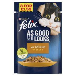 FELIX AS GOOD AS IT LOOKS Chicken in Jelly - 20 Pack PMP - North East Pet Shop Felix