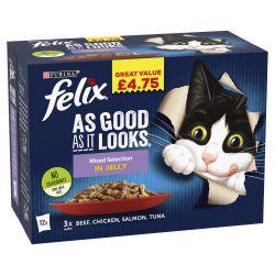 Felix As Good As It Looks Favourites Selection in Jelly Wet Cat Food 12pk - North East Pet Shop Felix