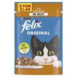 FELIX ORIGINAL Chicken In Jelly Wet Cat Food Price Marked, 100g - North East Pet Shop Felix