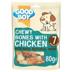 Good Boy Chewy Bones with Chicken, 80g - North East Pet Shop Good Boy