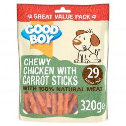 Good Boy Chewy Chicken & Carrot Sticks, 320g - North East Pet Shop Good Boy