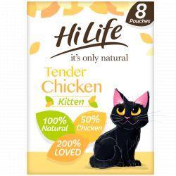 Hi Life Pouches Kitten Tender Chicken Pate 8pk, 70g - North East Pet Shop HiLife