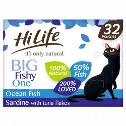 HiLife it's only natural - The Big Fishy One 32 x 70g Multipack - North East Pet Shop James Wellbeloved