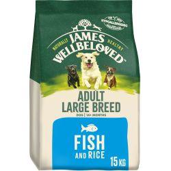 James Wellbeloved Adult Large Breed Dry Dog Food Fish & Rice - North East Pet Shop James Wellbeloved