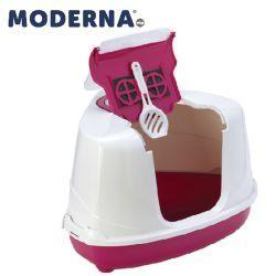 Moderna Corner Hooded Flip Loo Litter Tray - North East Pet Shop Moderna