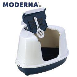 Moderna Corner Hooded Flip Loo Litter Tray - North East Pet Shop Moderna