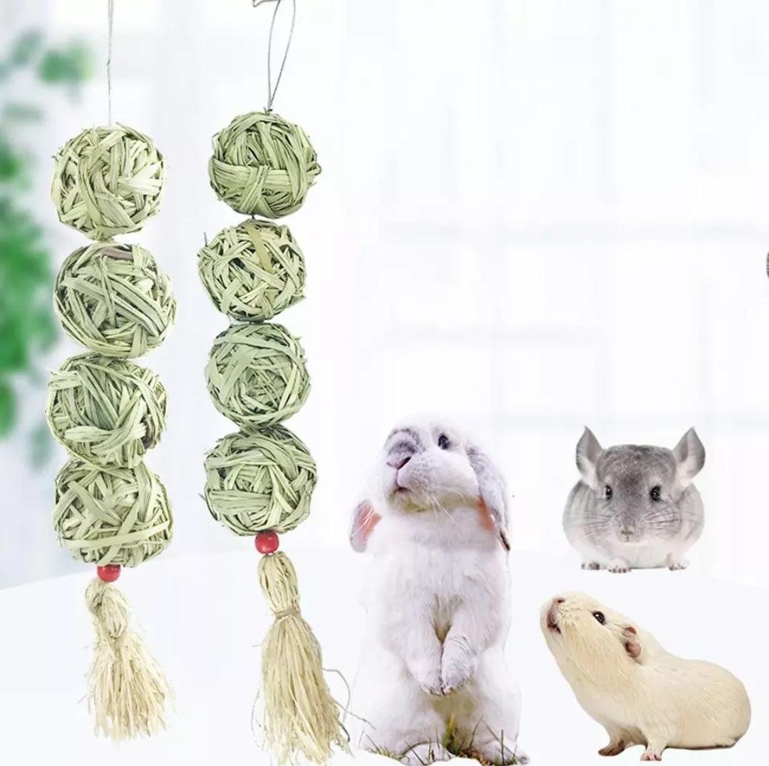 Natural Hanging Timothy Hay Balls - LIMITED AVAILABILITY - North East Pet Shop North East Pet Shop