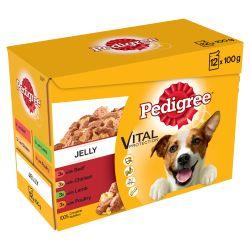 Pedigree Adult Wet Dog Food Pouches Mixed Selection in Jelly 12pk, 100g - North East Pet Shop Pedigree