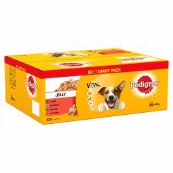 Pedigree Dog Pouches Mixed Selection in Jelly 80 Mega Pack - North East Pet Shop Pedigree