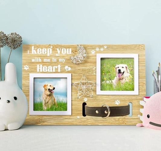 Pet Memorial Photo Frame - Wooden Moon & Star - North East Pet Shop North East Pet Shop