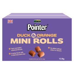 Pointer Duck & Orange Mini Rolls 12.5KG - North East Pet Shop Pointer