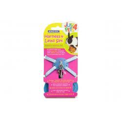 RABBIT AND GUINEA-PIG HARNESS SET BLUE - North East Pet Shop Ancol