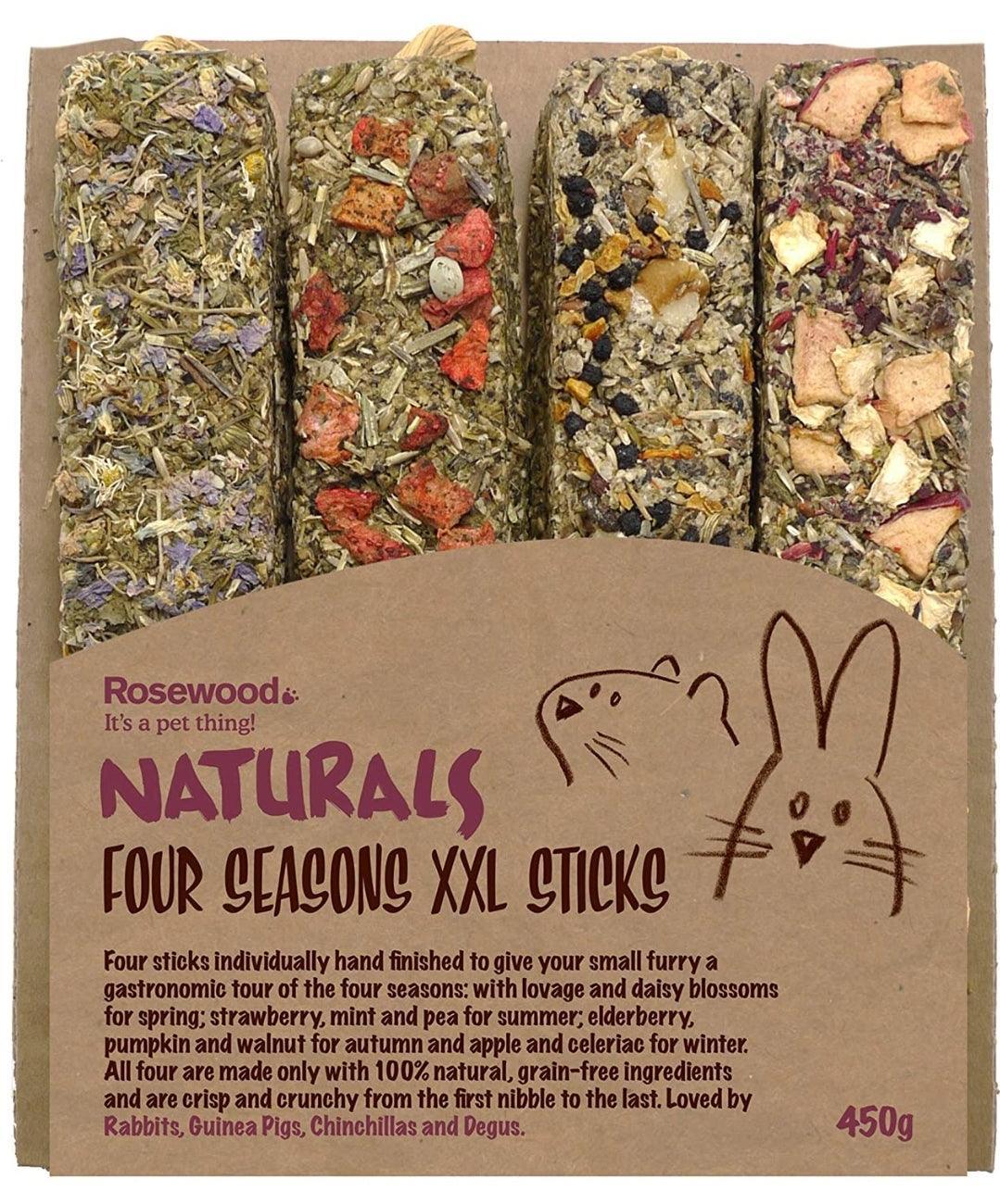 Rosewood Naturals Small Animal Treats Four Seasons Grain-Free Sticks XXL - North East Pet Shop Rosewood