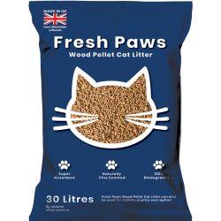 Wood Litter Pellets 15kg - Fresh Paws - North East Pet Shop Fresh Paws