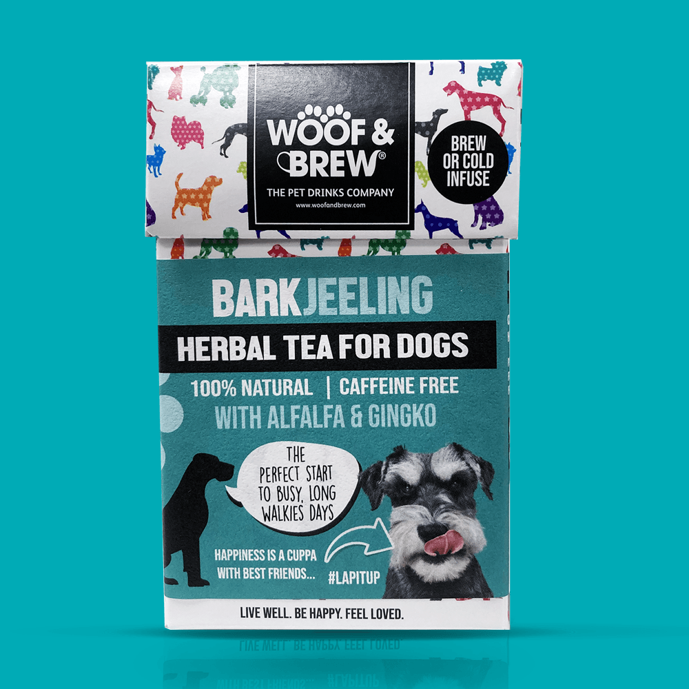 Woof&Brew Tea for Dogs - Barkjeeling Herbal Treat Drink - North East Pet Shop Woof & Brew